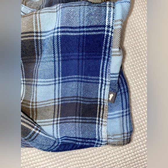 2/49$ Men’s TOAD&CO plaid slim fit buttoned organic cotton flannel shirt size XL - Picture 5 of 9